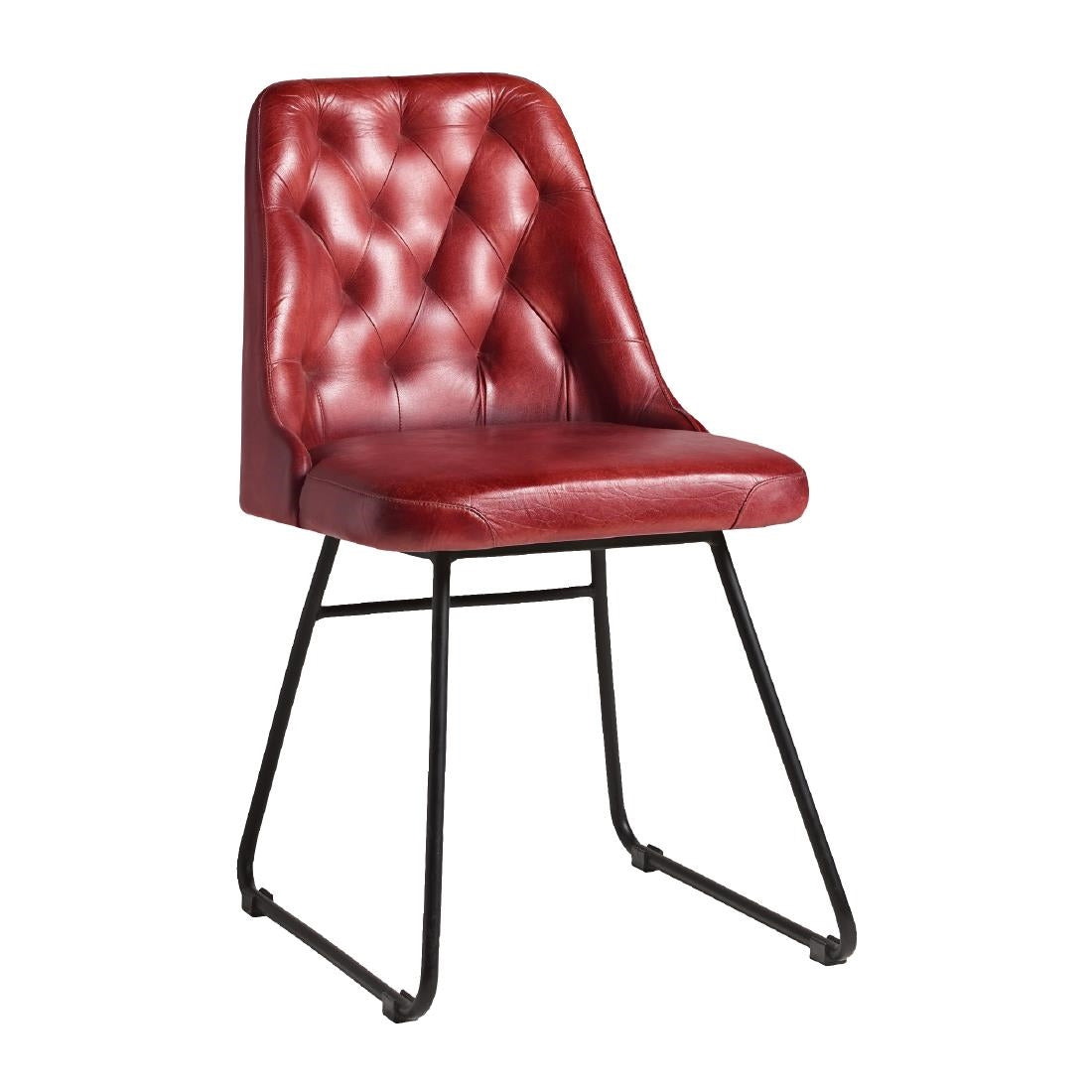 HS736 Harland Side Chair Leather Vintage Red (Pack of 2)