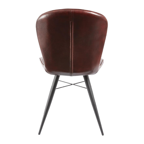 HS749 Lena Side Chair Claret Red leather (Pack of 2)
