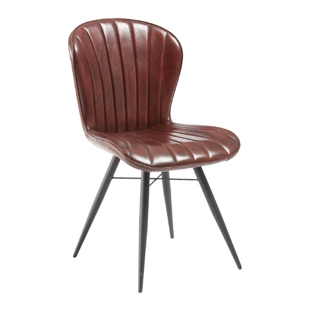HS749 Lena Side Chair Claret Red leather (Pack of 2)