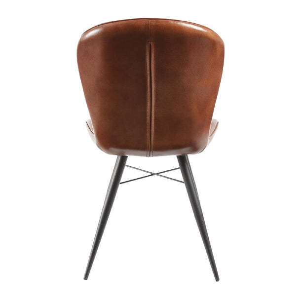 HS750 Lena Side Chair Pecan Brown leather (Pack of 2)