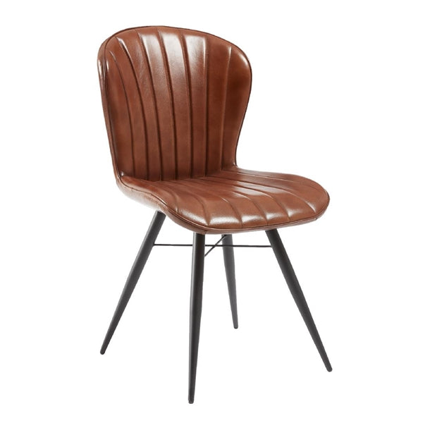 HS750 Lena Side Chair Pecan Brown leather (Pack of 2)