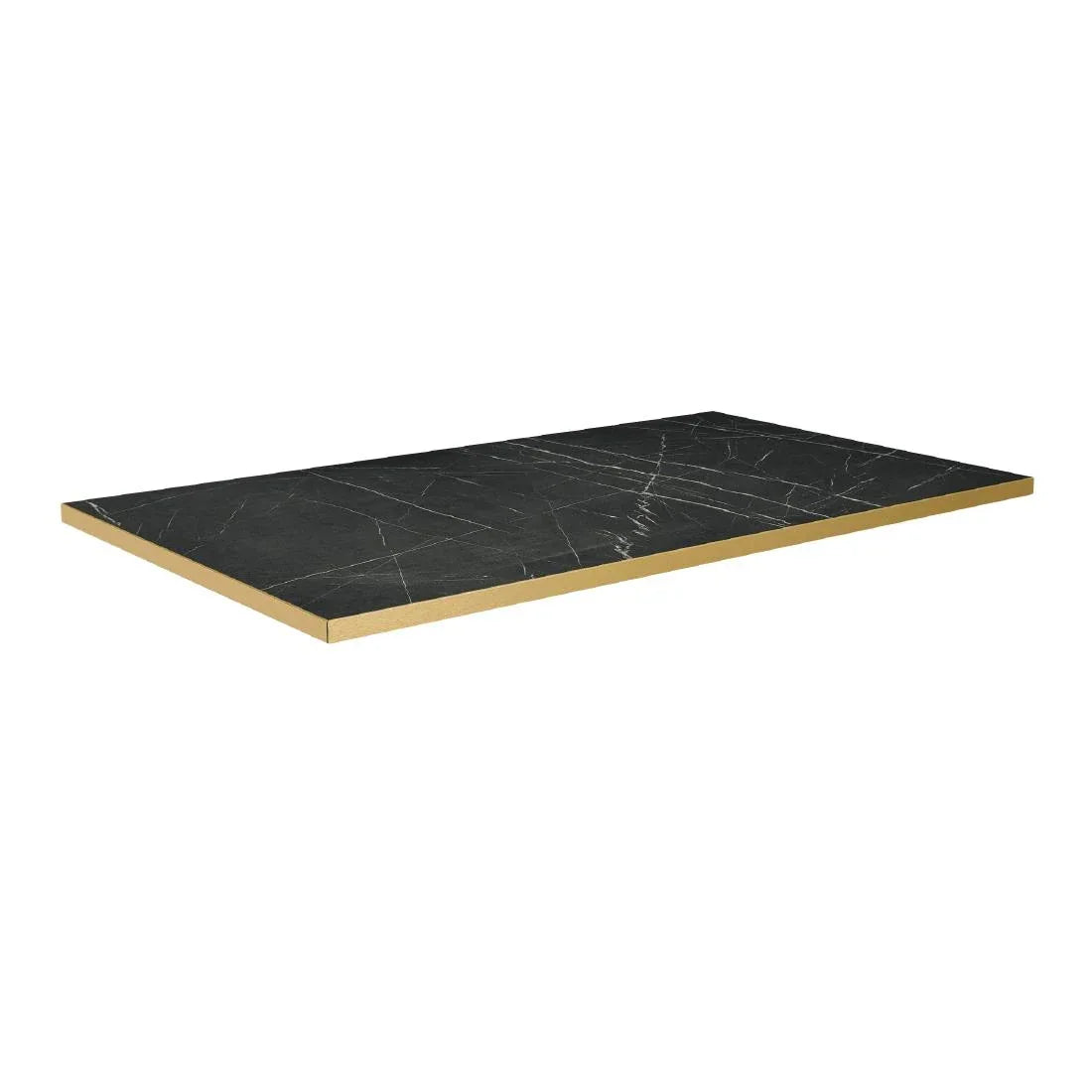 HS752 Omega Rectangular Laminate Table Top Black Marble 1200x700mm - JD Catering Equipment Solutions Ltd
