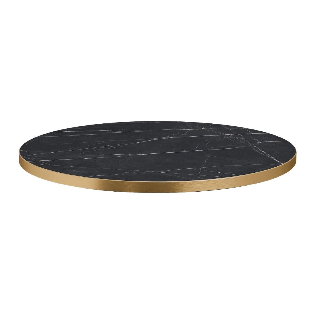 HS753 Omega Round Laminate Table Top Black Marble 600mm