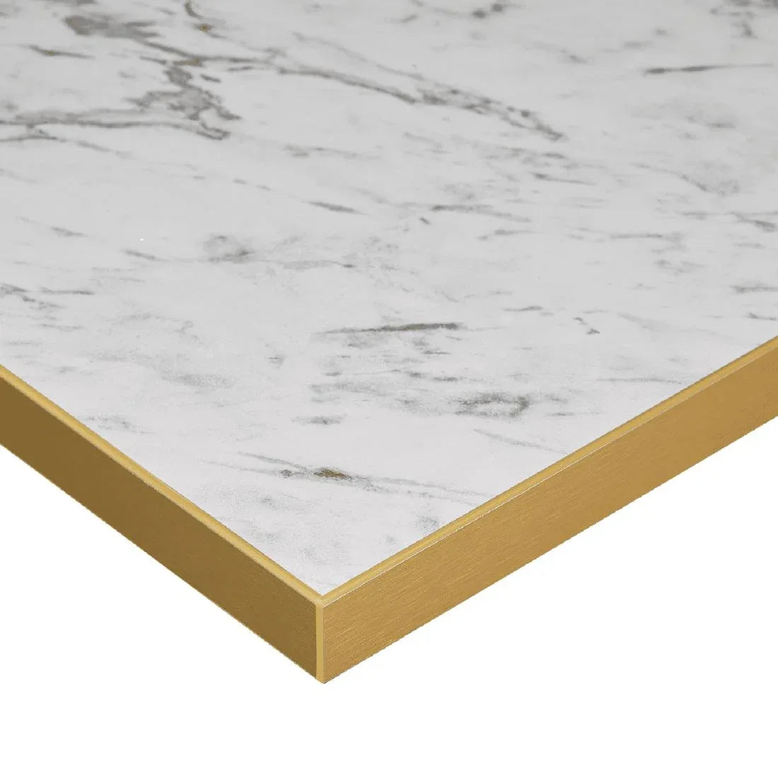 HS763 Omega Square Laminate Table Top White Carrara Marble 700x700mm - JD Catering Equipment Solutions Ltd