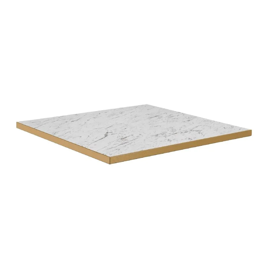 HS765 Omega Square Laminate Table Top White Carrara Marble 800x800mm - JD Catering Equipment Solutions Ltd