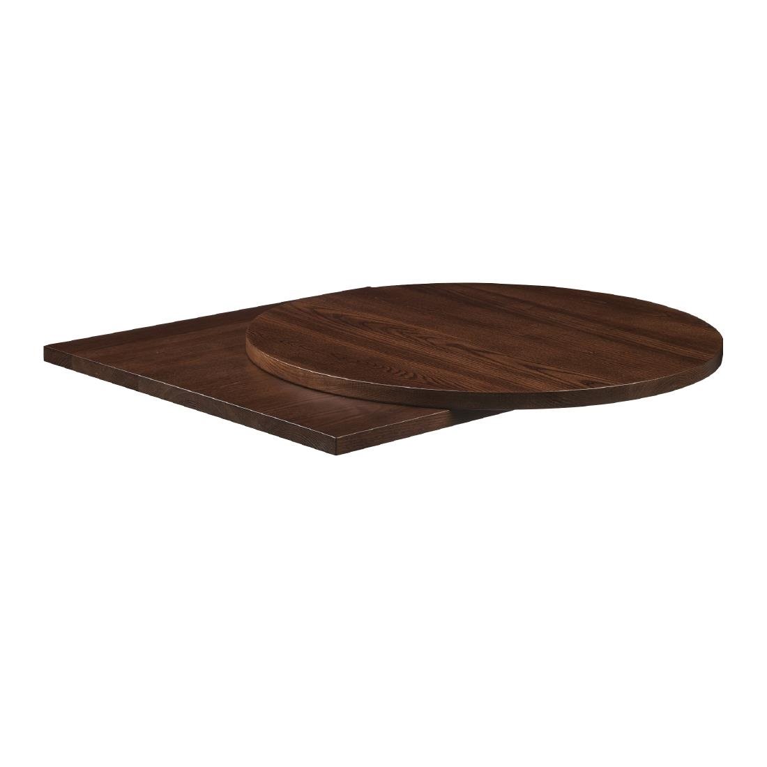 HS773 Solid Ash Dark Walnut Round Table Top 750mm