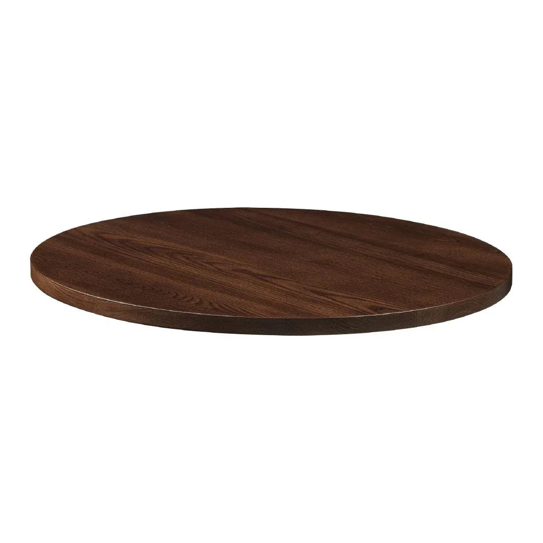 HS775 Solid Ash Dark Walnut Round Table Top 900mm - JD Catering Equipment Solutions Ltd
