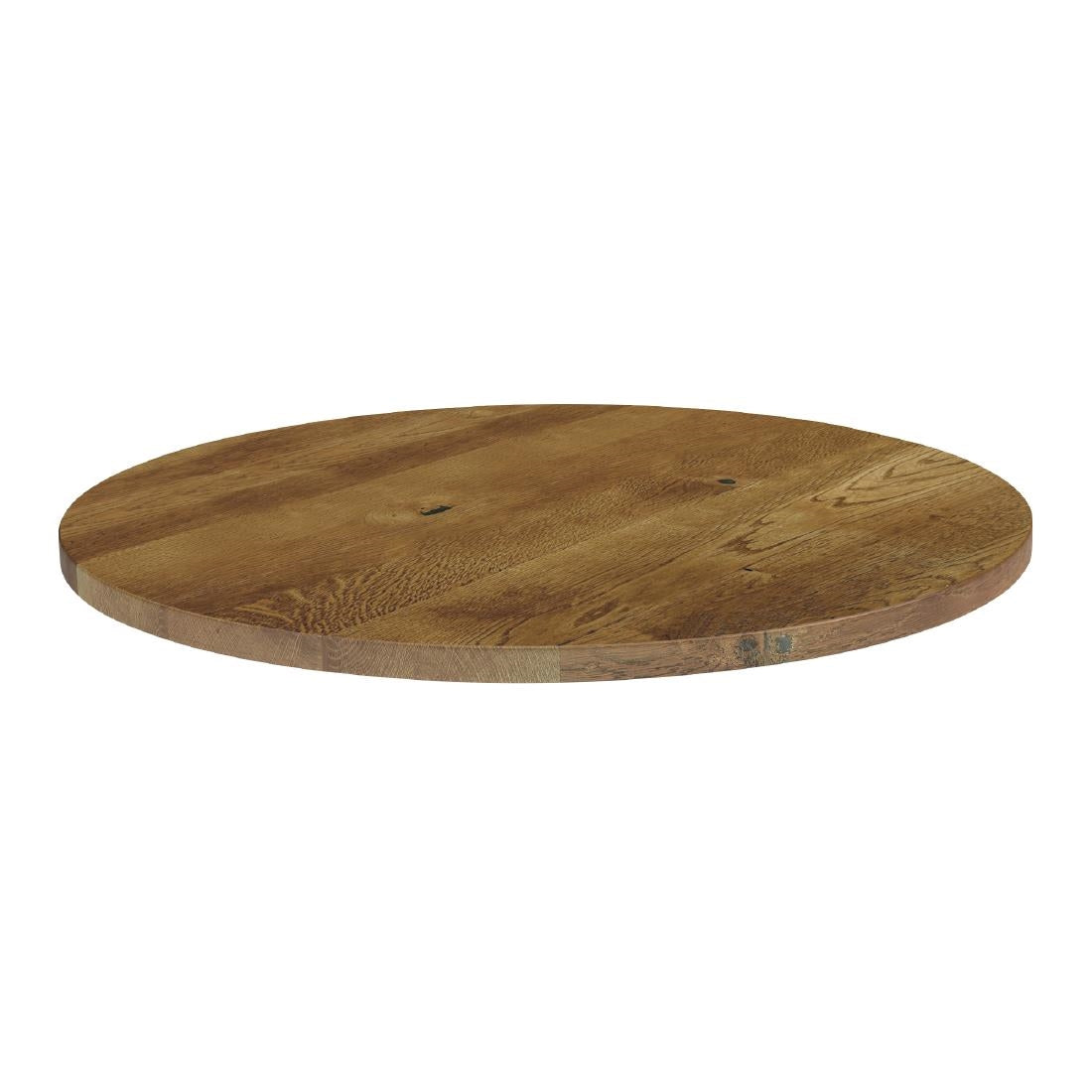 HS777 Solid Oak Natural Round Table Top 600mm
