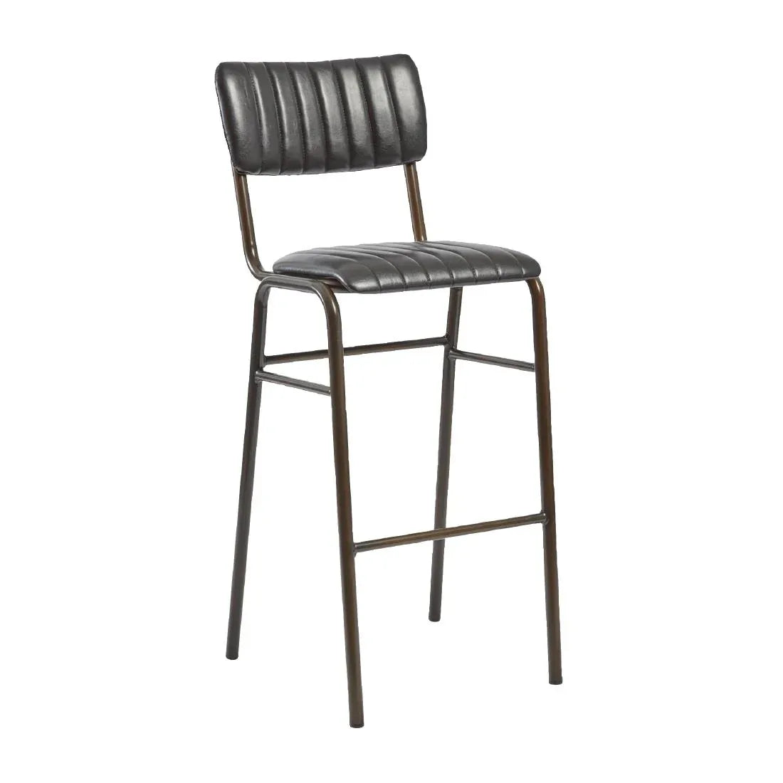 HS783 Tavo Stacking Bar Stool Vintage Black (Pack of 2) - JD Catering Equipment Solutions Ltd