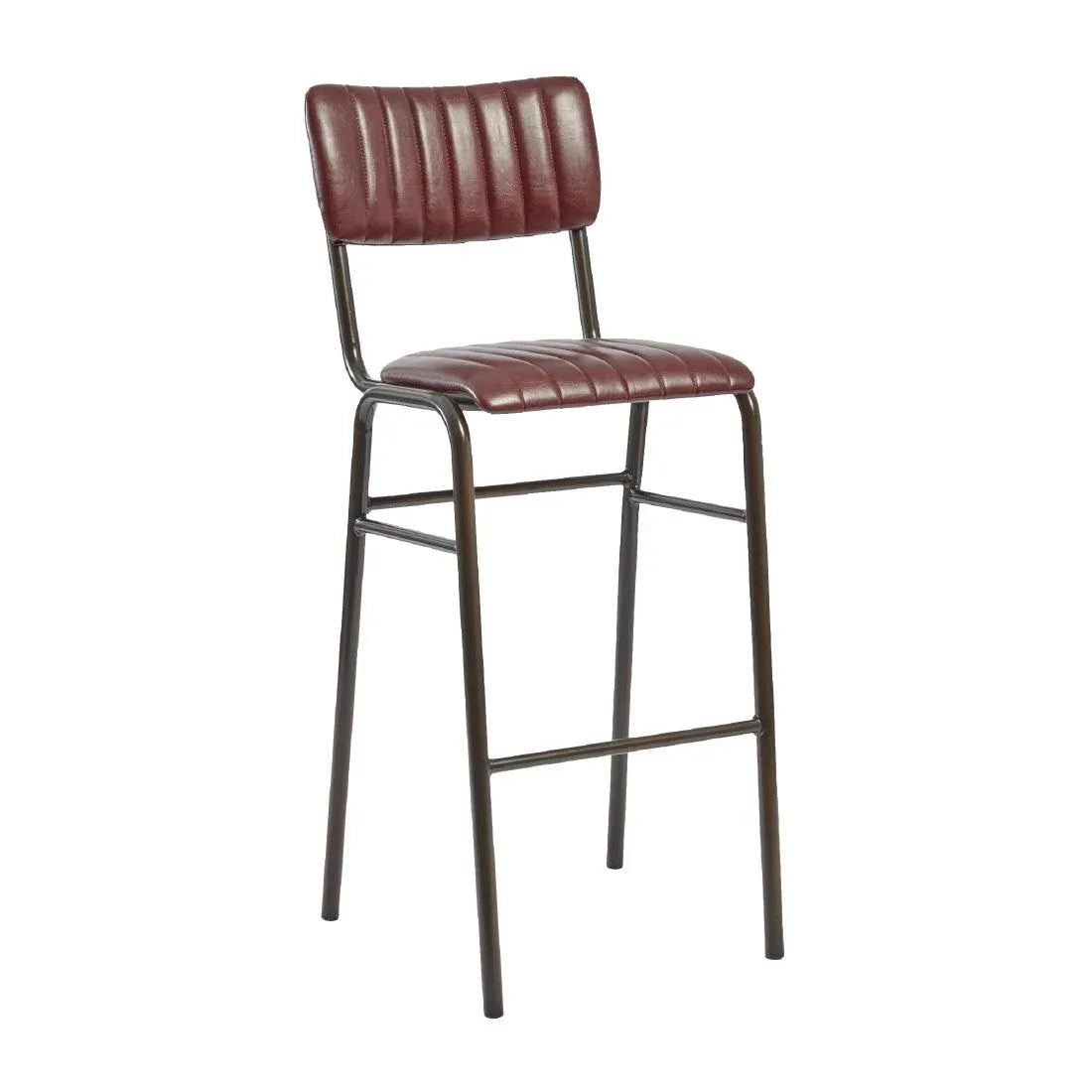 HS786 Tavo Stacking Bar Stool Vintage Red (Pack of 2) - JD Catering Equipment Solutions Ltd