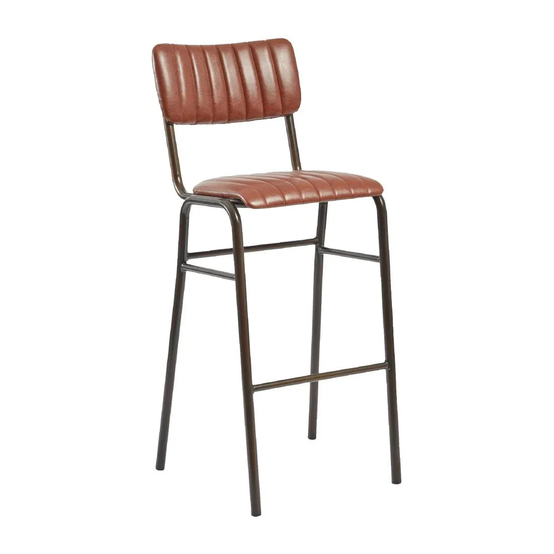 HS787 Tavo Stacking Bar Stool Vintage Tan (Pack of 2) - JD Catering Equipment Solutions Ltd