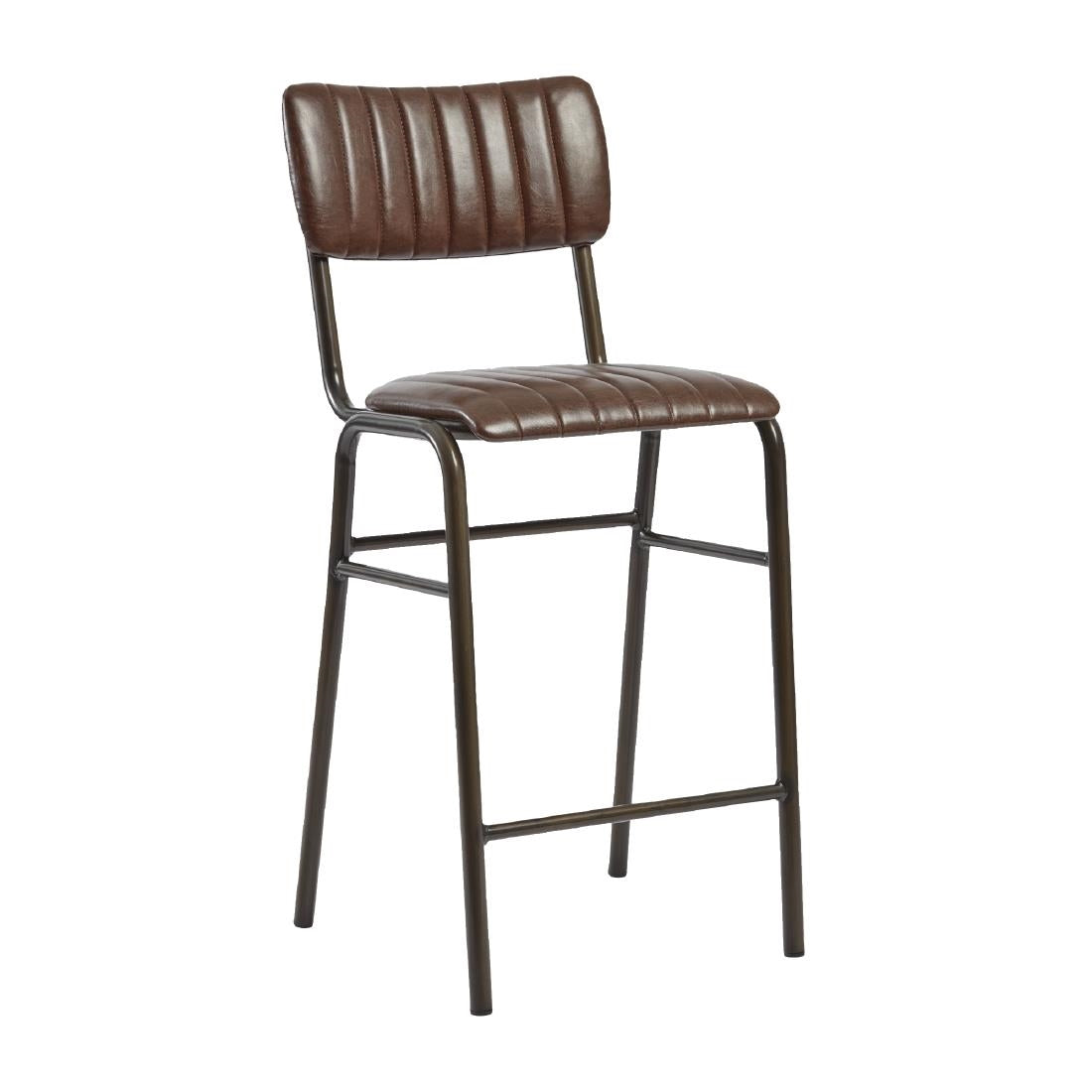 HS790 Tavo Stacking Mid Bar Stool Vintage Brown (Pack of 2)