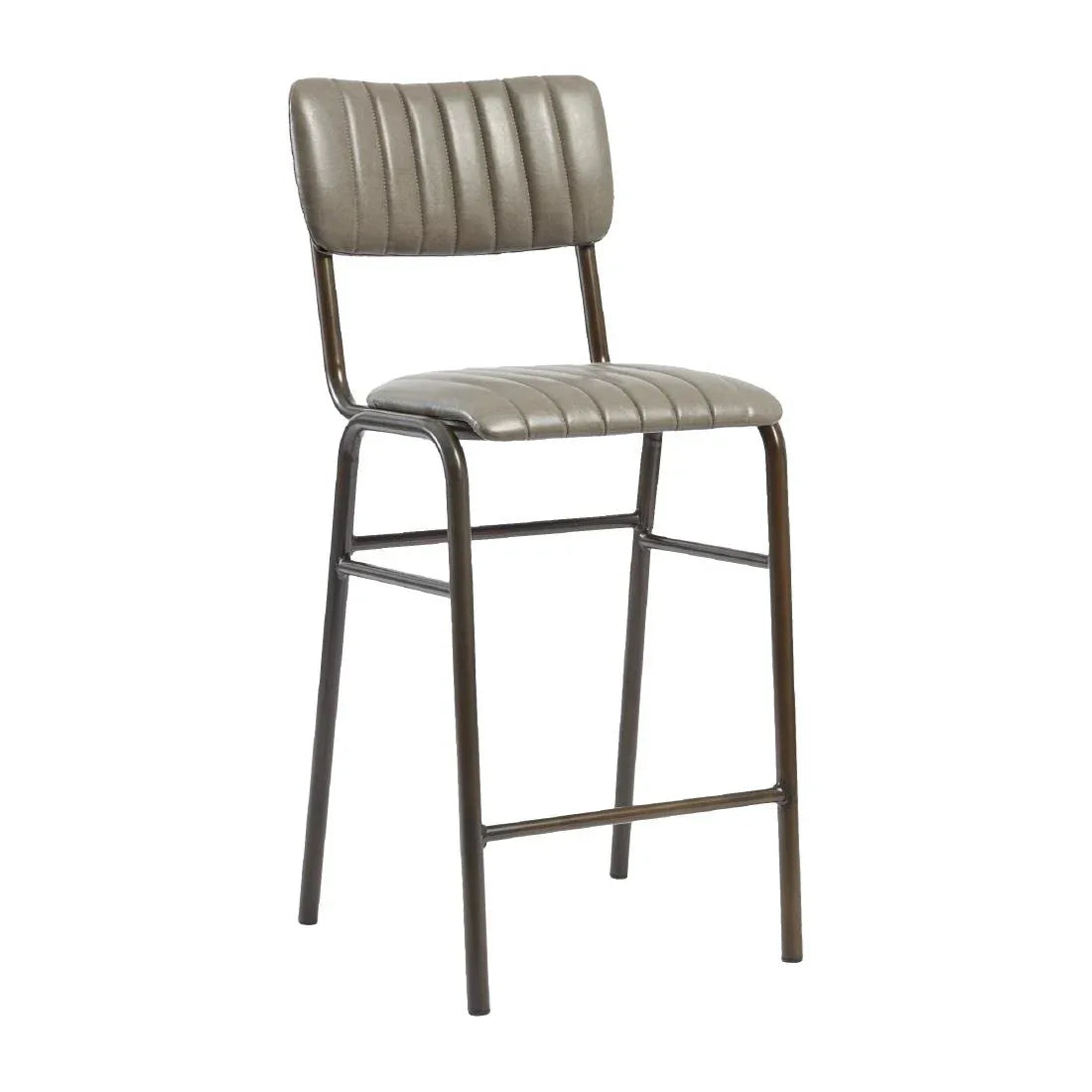 HS791 Tavo Stacking Mid Bar Stool Vintage Dark Grey (Pack of 2) - JD Catering Equipment Solutions Ltd