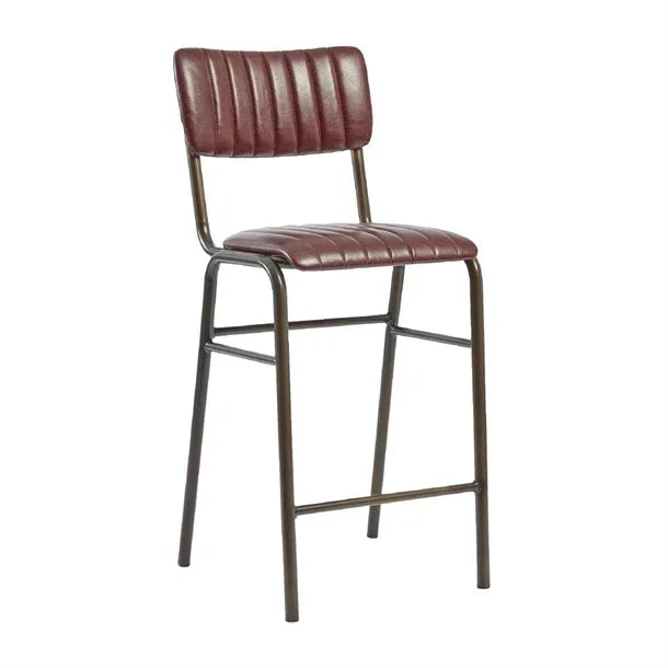 HS792 Tavo Stacking Mid Bar Stool Vintage Red (Pack of 2) - JD Catering Equipment Solutions Ltd