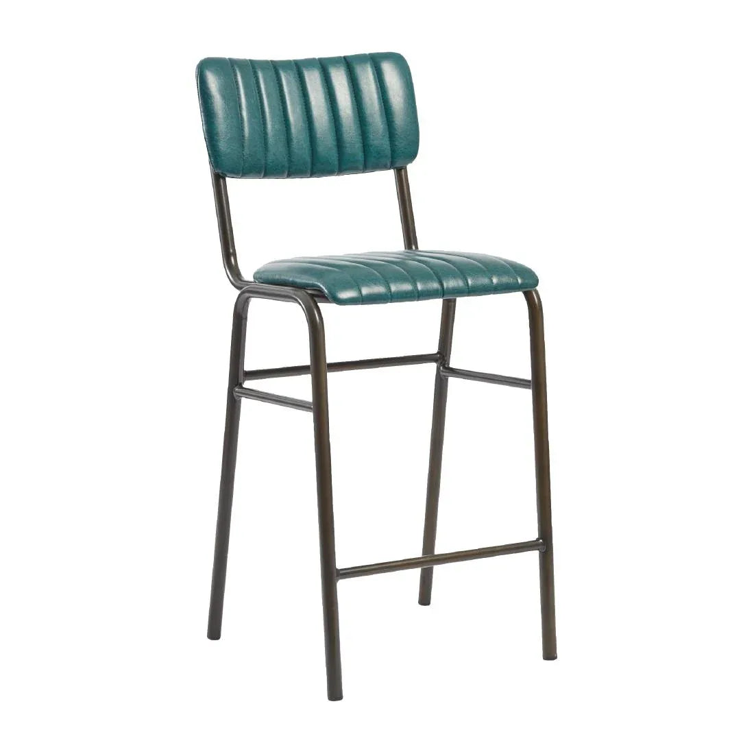 HS794 Tavo Stacking Mid Bar Stool Vintage Teal (Pack of 2) - JD Catering Equipment Solutions Ltd
