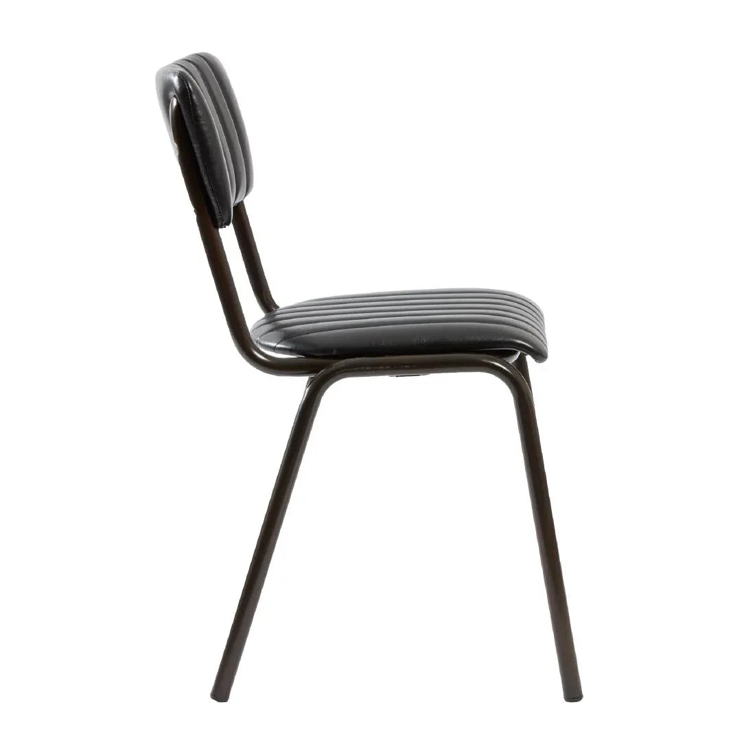 HS795 Tavo Stacking Side Chair Vintage Black (Pack of 2) - JD Catering Equipment Solutions Ltd