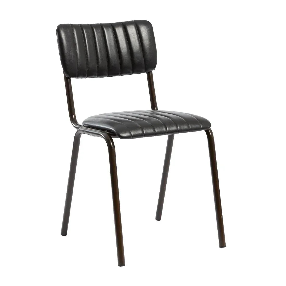 HS795 Tavo Stacking Side Chair Vintage Black (Pack of 2) - JD Catering Equipment Solutions Ltd