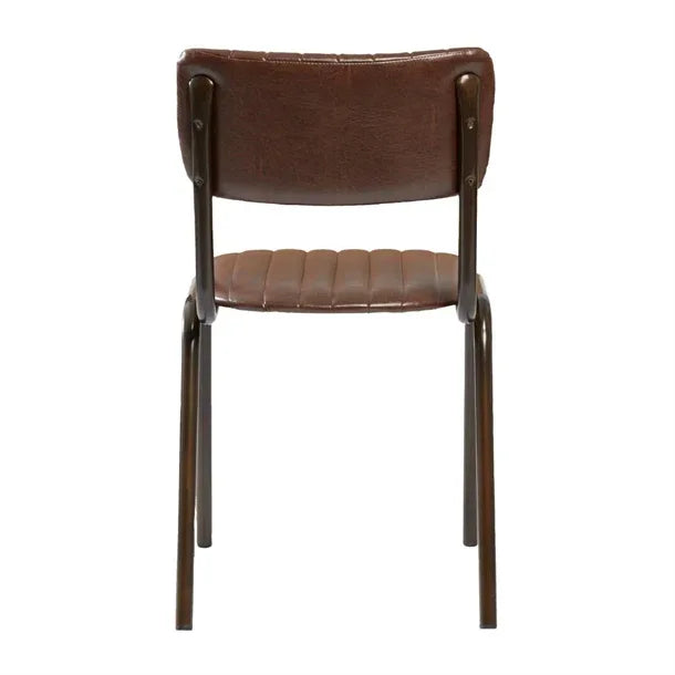 HS796 Tavo Stacking Side Chair Vintage Brown (Pack of 2) - JD Catering Equipment Solutions Ltd