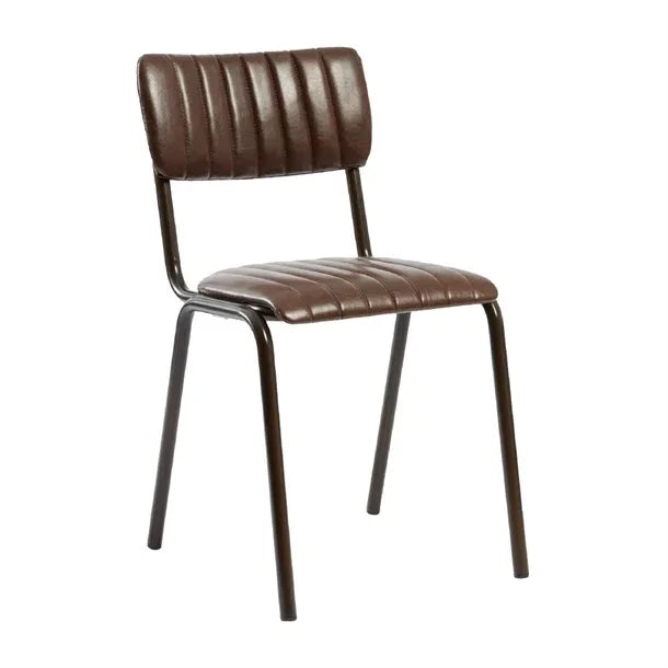 HS796 Tavo Stacking Side Chair Vintage Brown (Pack of 2) - JD Catering Equipment Solutions Ltd
