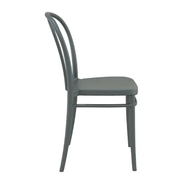 HS802 Victor Side Chair Dark Grey (Pack of 2) - JD Catering Equipment Solutions Ltd