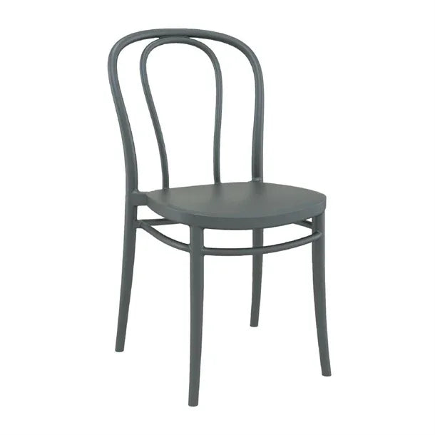 HS802 Victor Side Chair Dark Grey (Pack of 2) - JD Catering Equipment Solutions Ltd