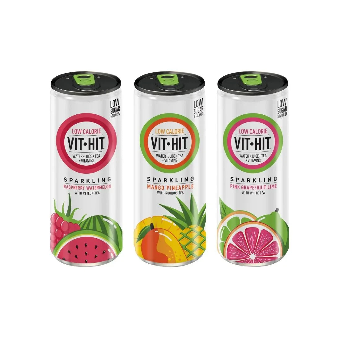 HS819 VITHIT Sparkling Raspberry & Watermelon Vitamin Water 330ml (Pack of 12) - JD Catering Equipment Solutions Ltd