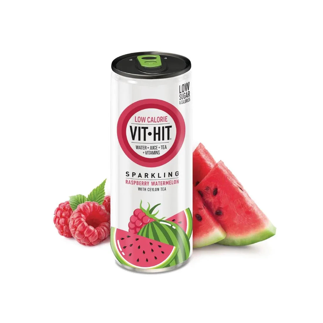 HS819 VITHIT Sparkling Raspberry & Watermelon Vitamin Water 330ml (Pack of 12) - JD Catering Equipment Solutions Ltd