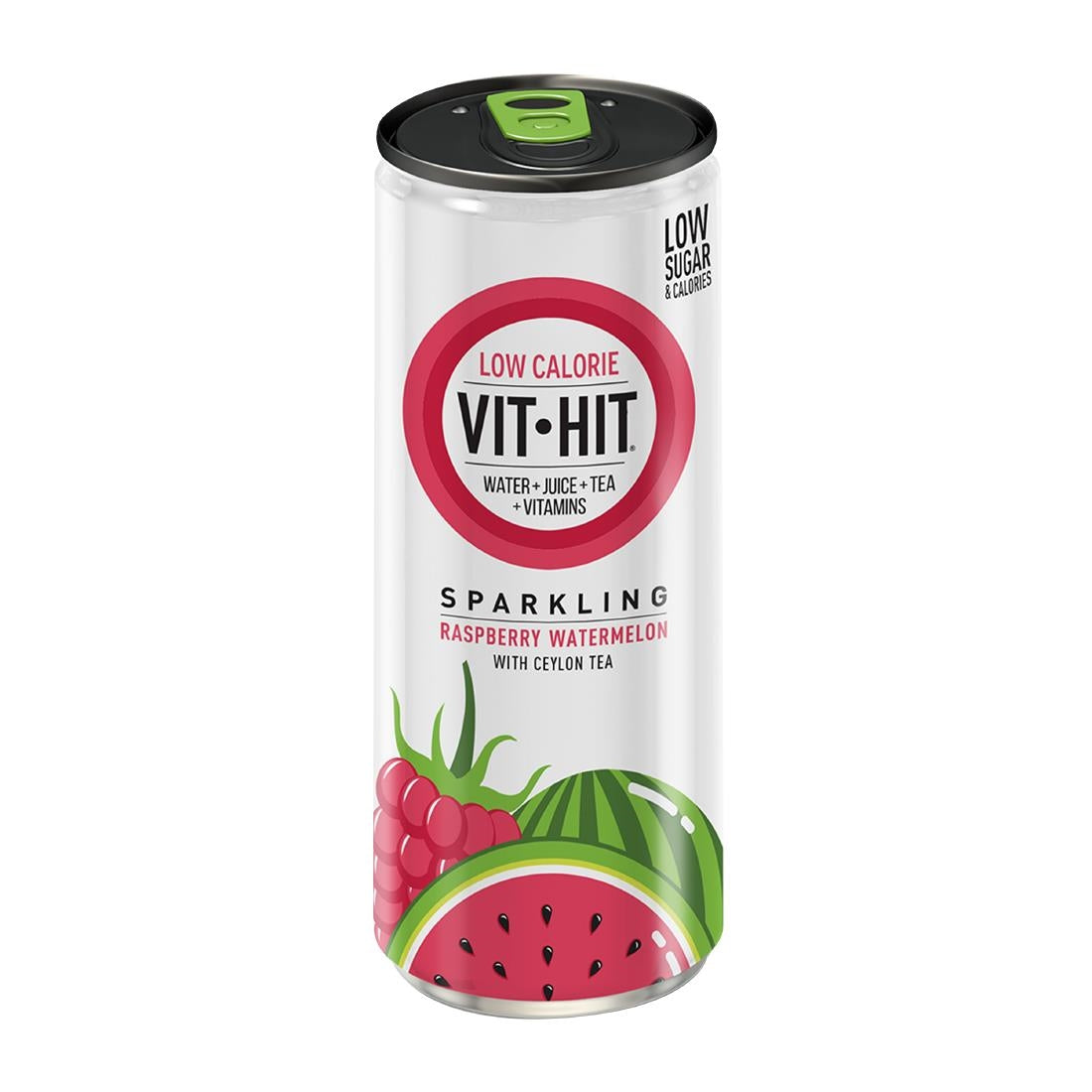 HS819 VITHIT Sparkling Raspberry & Watermelon Vitamin Water 330ml (Pack of 12) - JD Catering Equipment Solutions Ltd