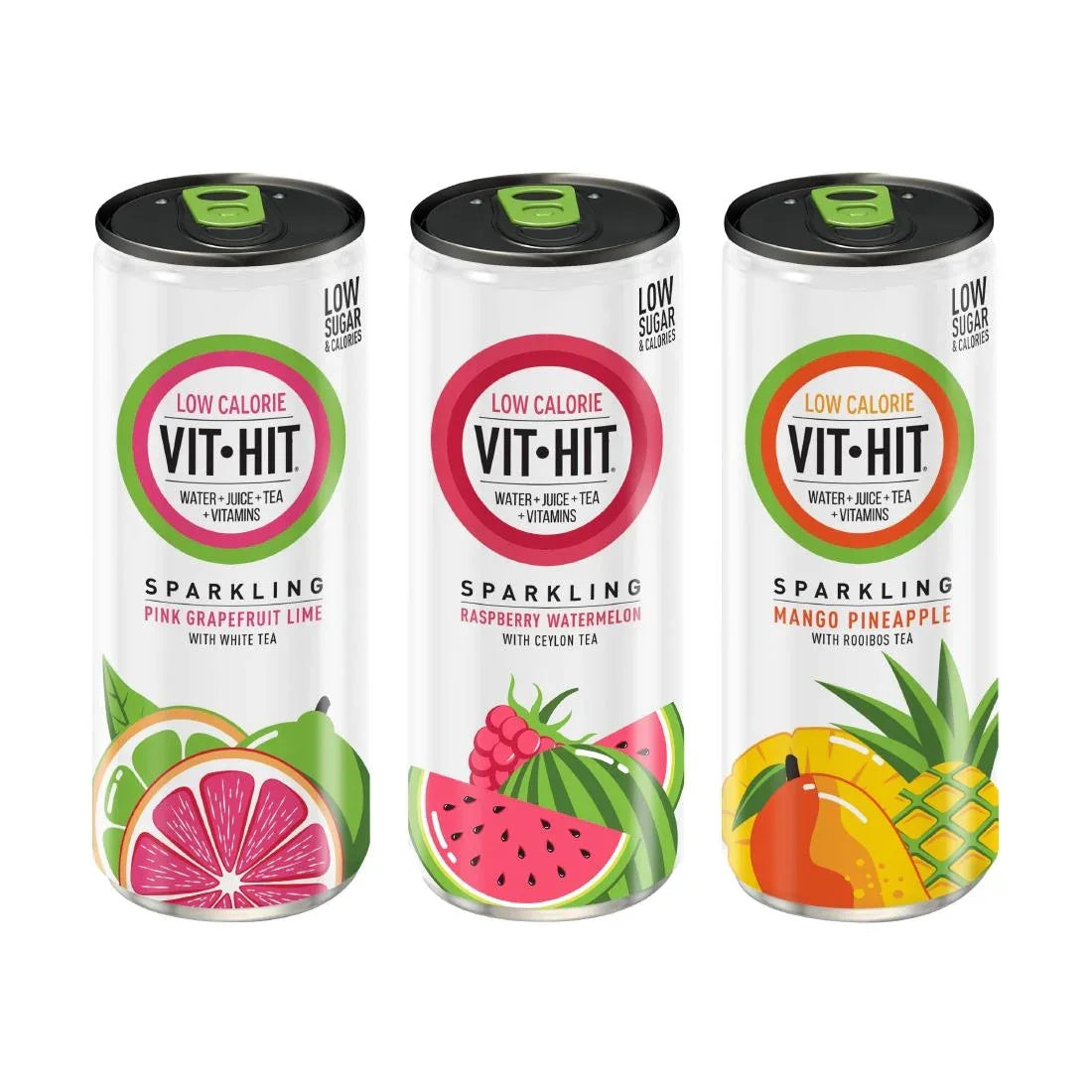 HS819 VITHIT Sparkling Raspberry & Watermelon Vitamin Water 330ml (Pack of 12) - JD Catering Equipment Solutions Ltd