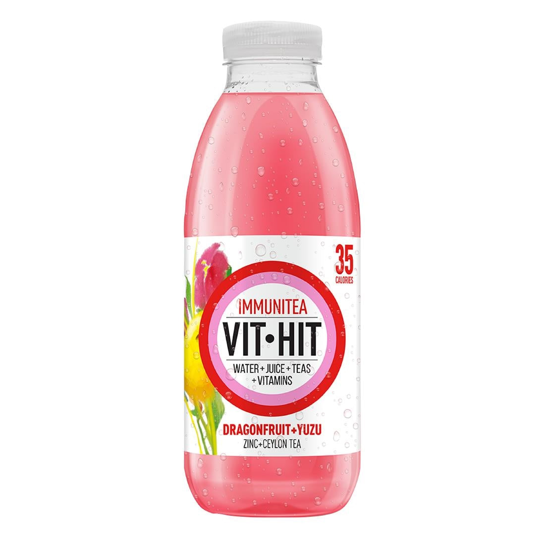HS825 VITHIT Immunitea Dragonfruit & Yuzu Vitamin Water 500ml (Pack of 12)