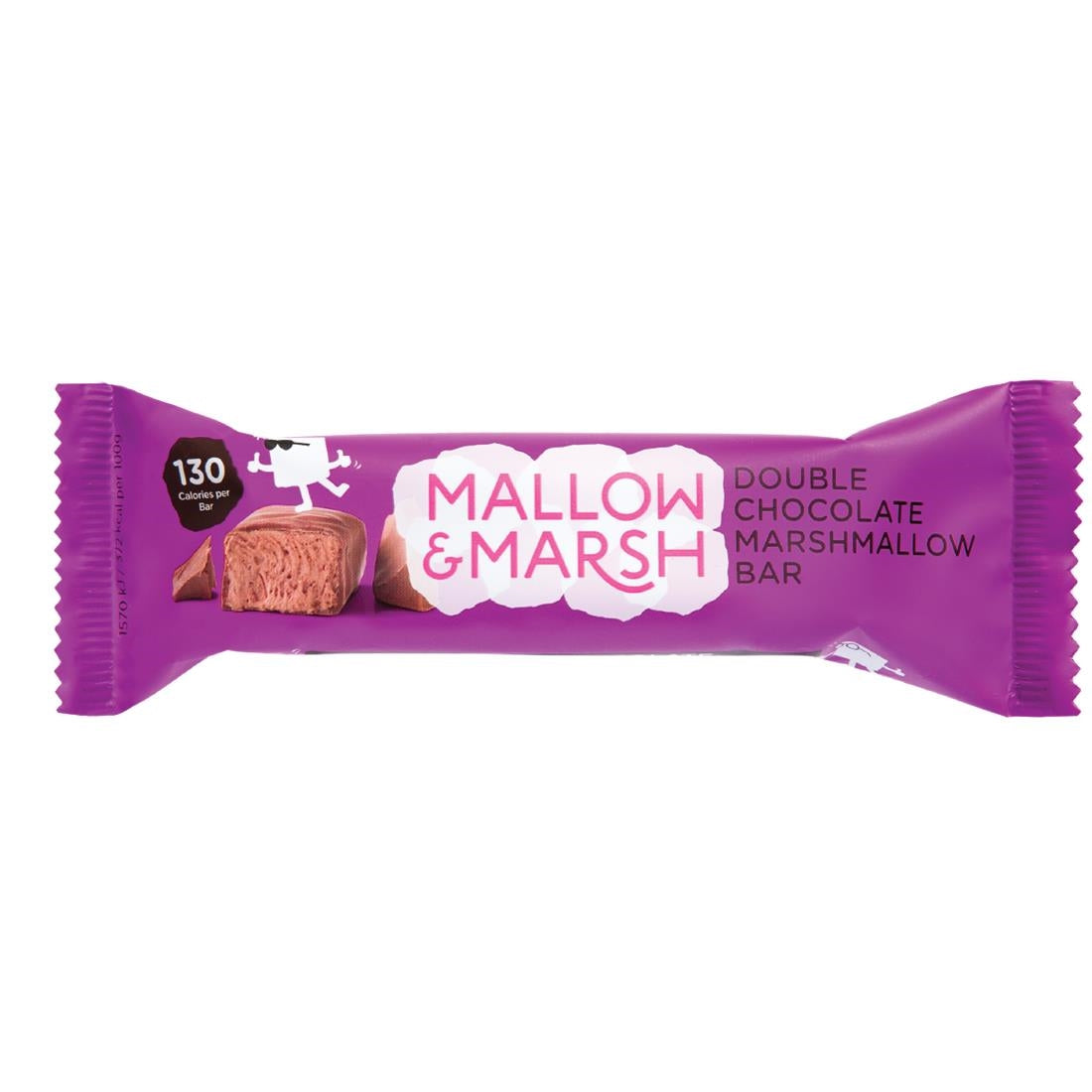 HS835 Mallow & Marsh Marshmallow Double Chocolate Bars 35g (Pack of 12)