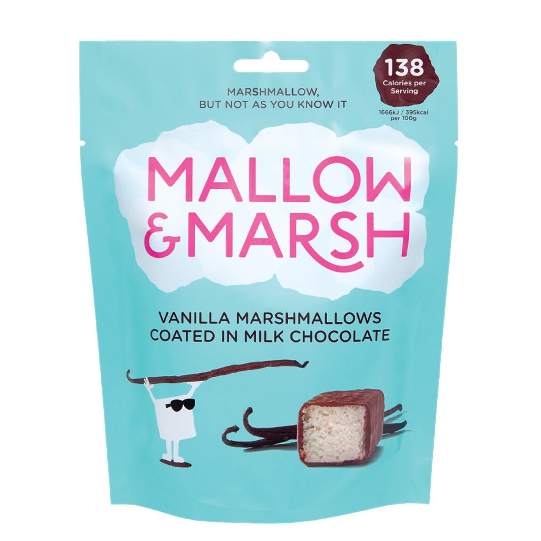 HS837 Mallow & Marsh Vanilla Marshmallow Pouches 100g (Pack of 6)