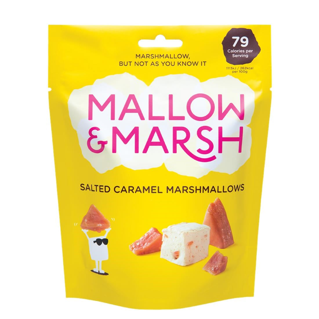 HS838 Mallow & Marsh Salted Caramel Marshmallow Pouches 100g (Pack of 6)