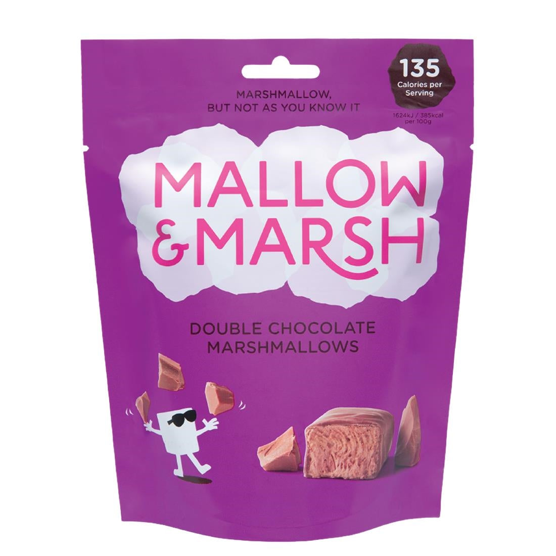 HS839 Mallow & Marsh Double Chocolate Marshmallow Pouches 100g (Pack of 6)