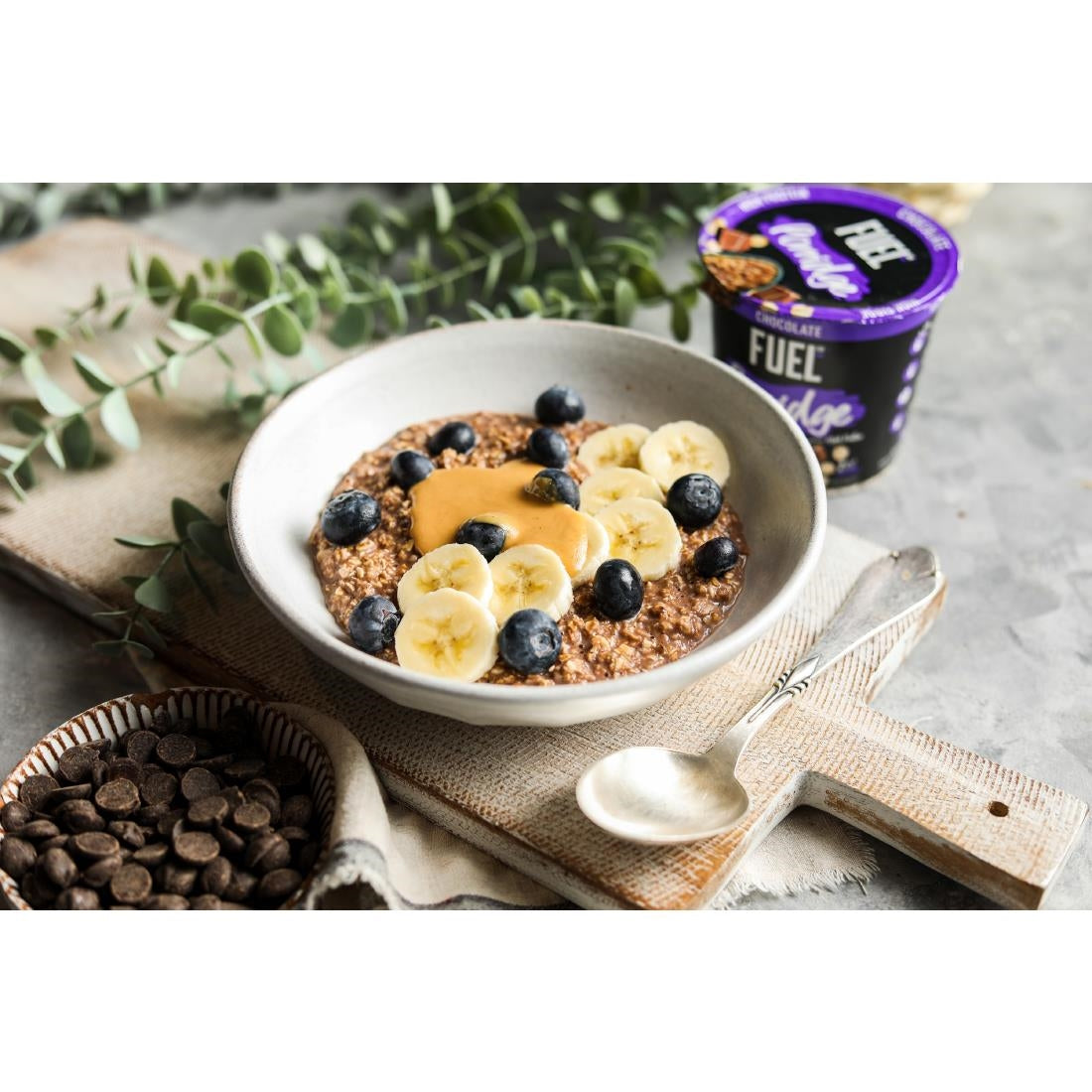 HS843 FUEL 10K Chocolate Porridge Pots 70g (Pack of 8)