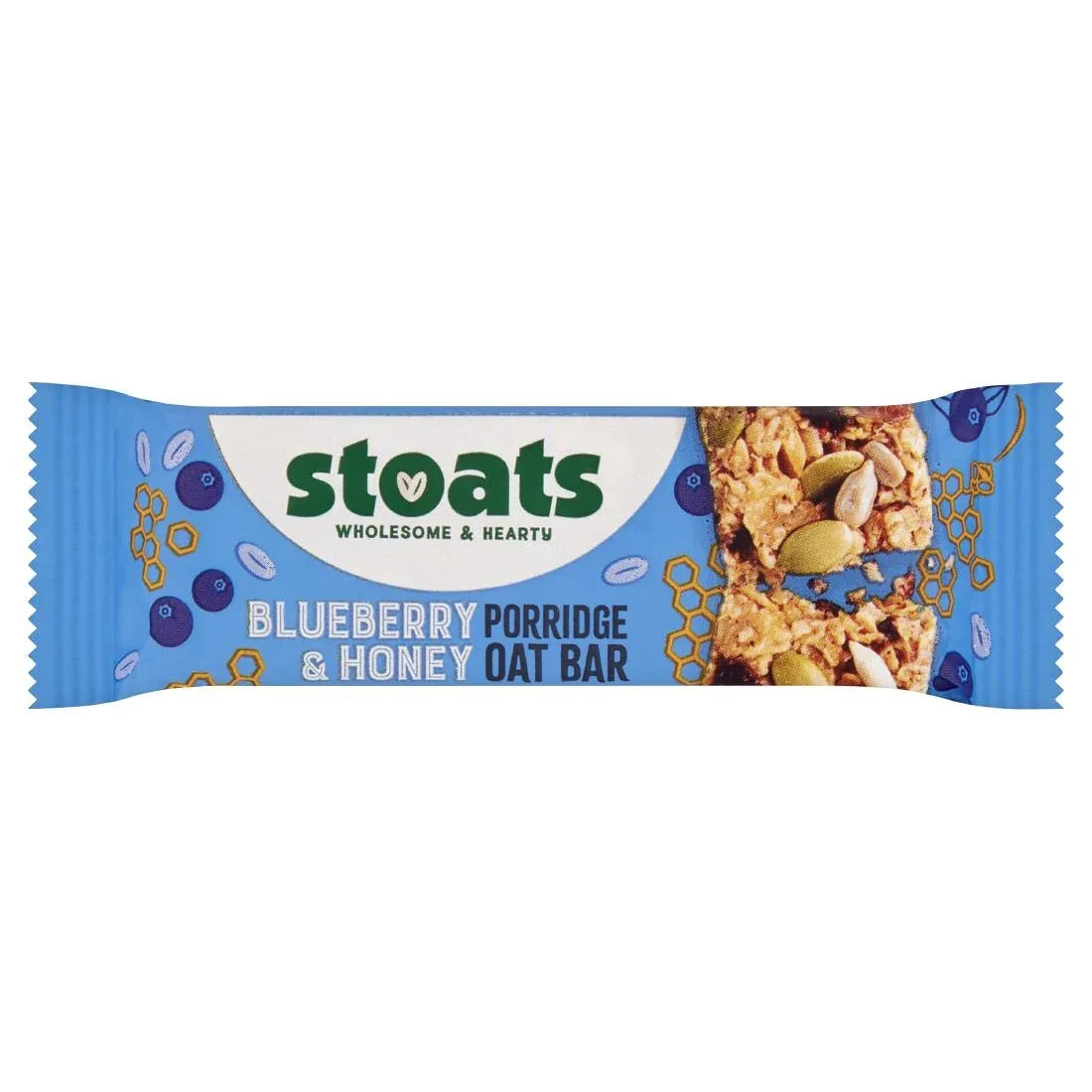 HS857 Stoats Blueberry & Honey Oat Bars 42g (Pack of 24) - JD Catering Equipment Solutions Ltd