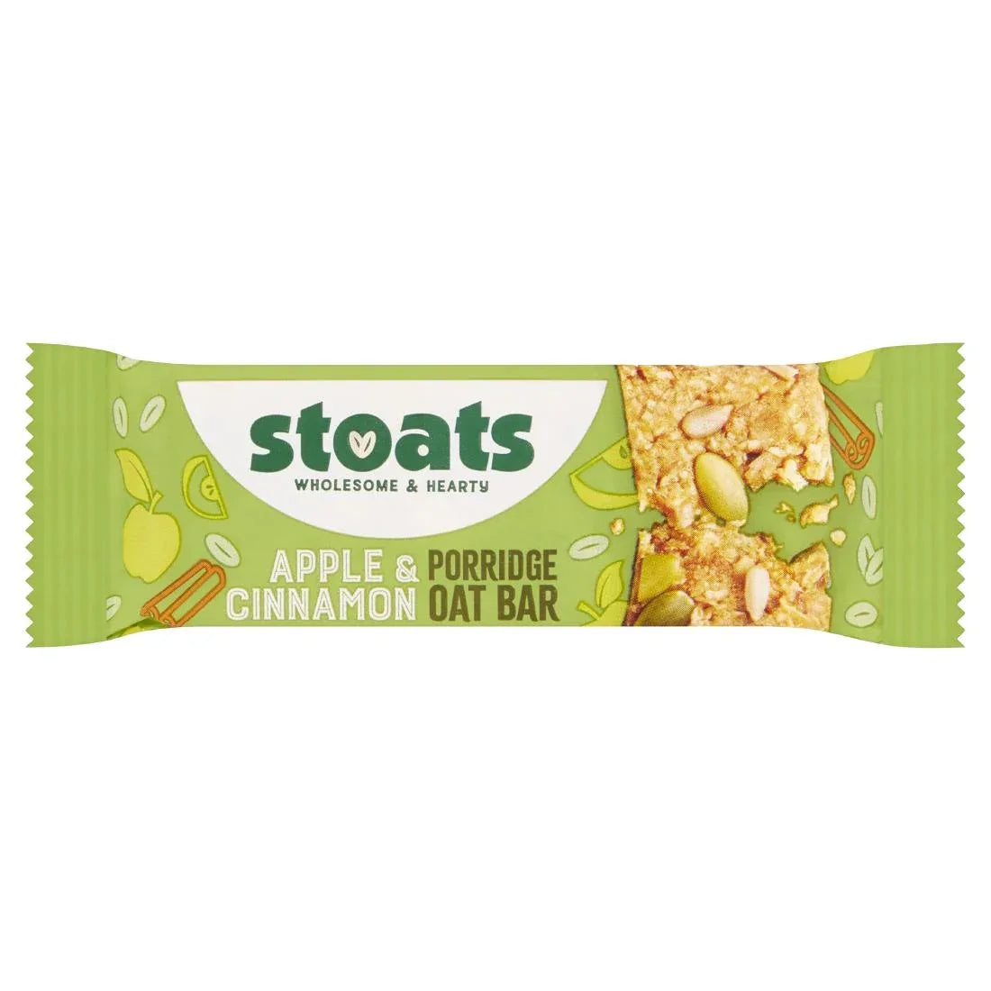 HS858 Stoats Apple & Cinnamon Oat Bars 42g (Pack of 24) - JD Catering Equipment Solutions Ltd