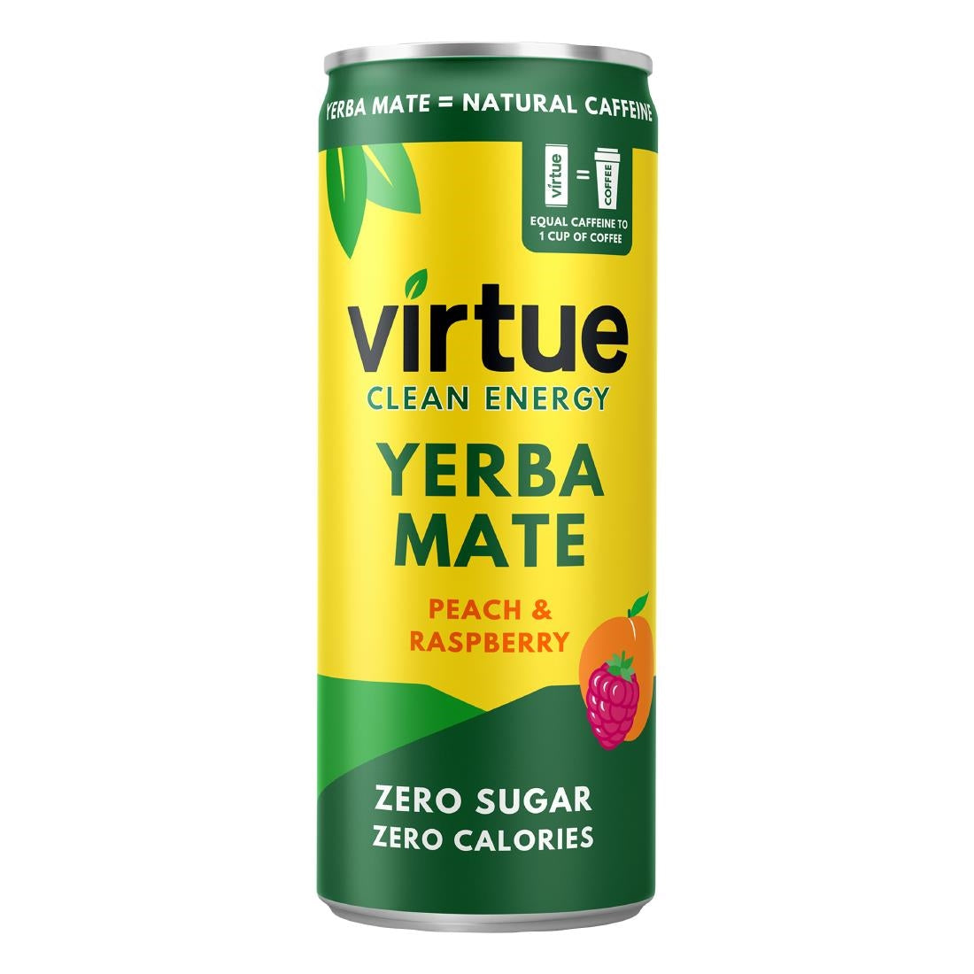 HS865 Virtue Yerba Mate - Peach and Rasberry 250ml (Pack of 12)