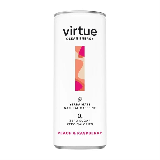 HS865 Virtue Yerba Mate - Peach and Rasberry 250ml (Pack of 12)
