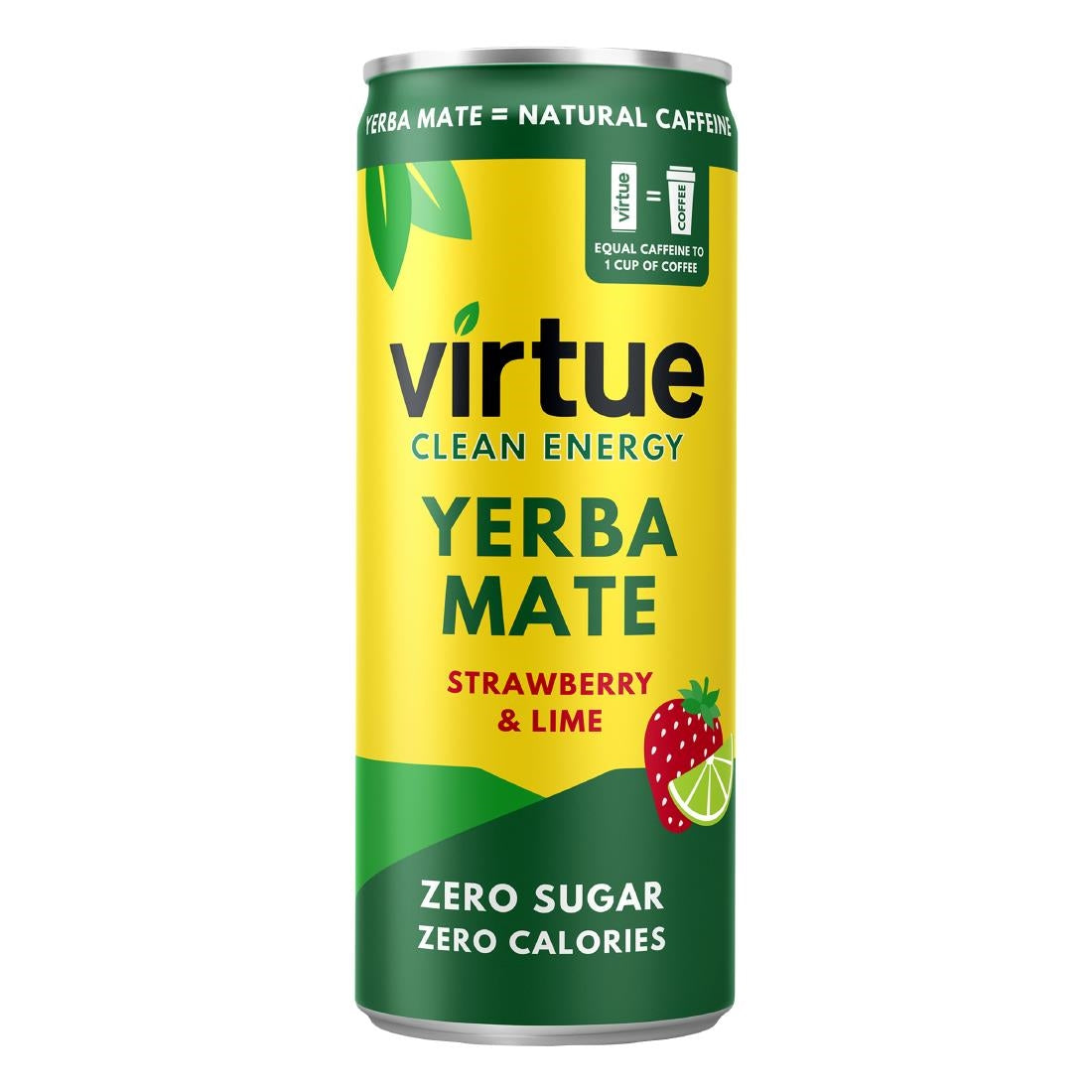 HS866 Virtue Yerba Mate - Strawberry & Lime 250ml (Pack of 12)