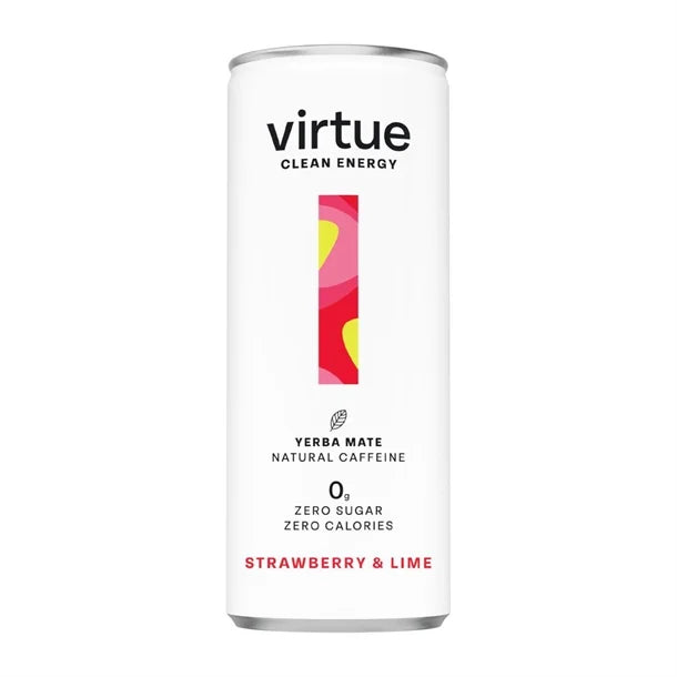HS866 Virtue Yerba Mate - Strawberry & Lime 250ml (Pack of 12)