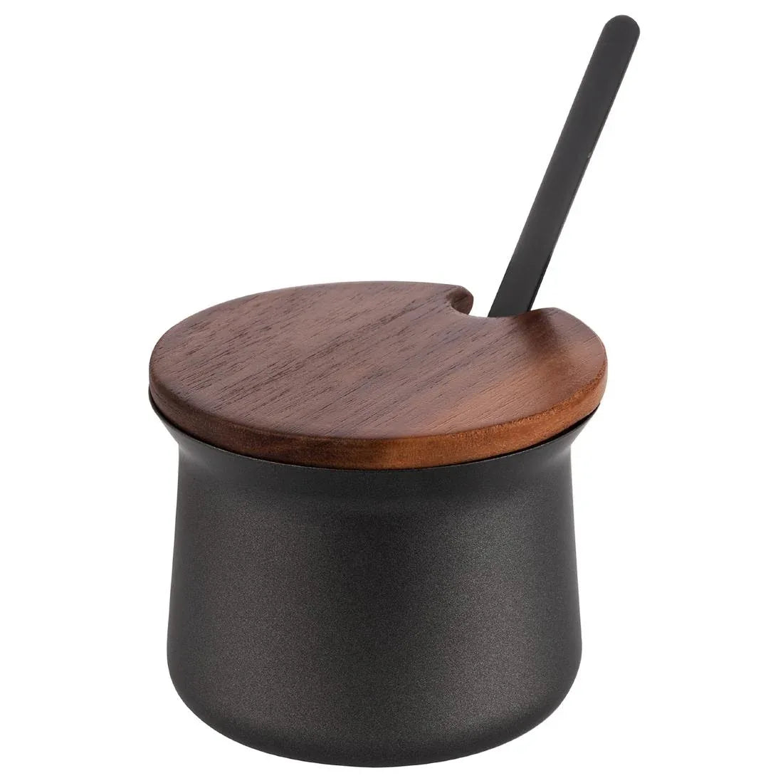 HS900 APS Acacia Wood And Stainless Steel Milk and Sugar Set