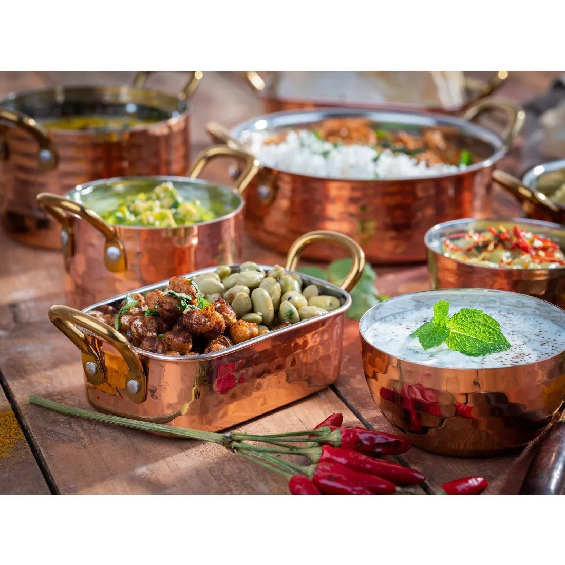 HS940 APS Mumbai Small Serving Pan - 145x95x45mm