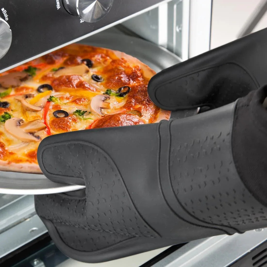HS949 Vogue Silicone Oven Mitt with Sleeve