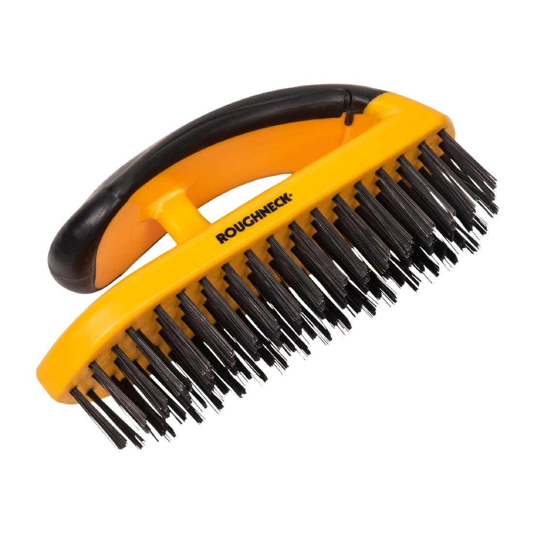 HS977 Roughneck Block Wire Grill Brush with Soft Grip Handle