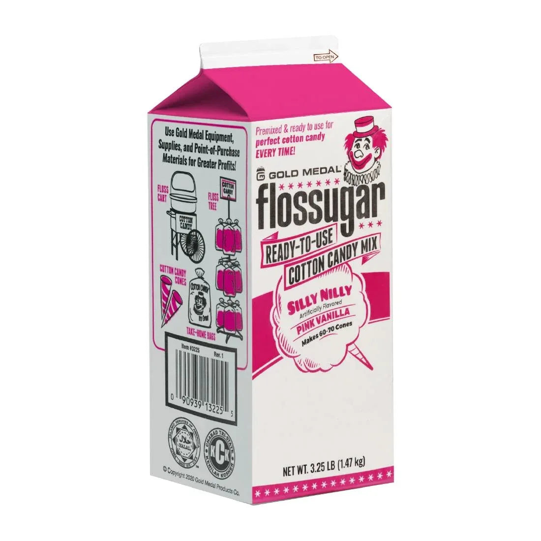 HS987 Flossugar Pink Vanilla Ready to Use Cotton Candy Mix 1.47kg