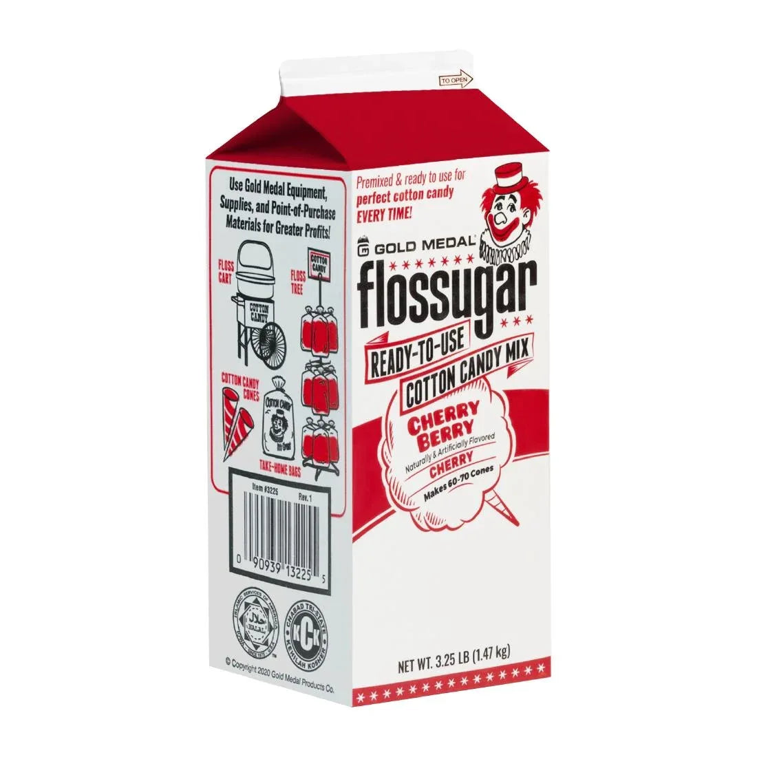 HS992 Flossugar Cherry Ready to Use Cotton Candy Mix 1.47kg
