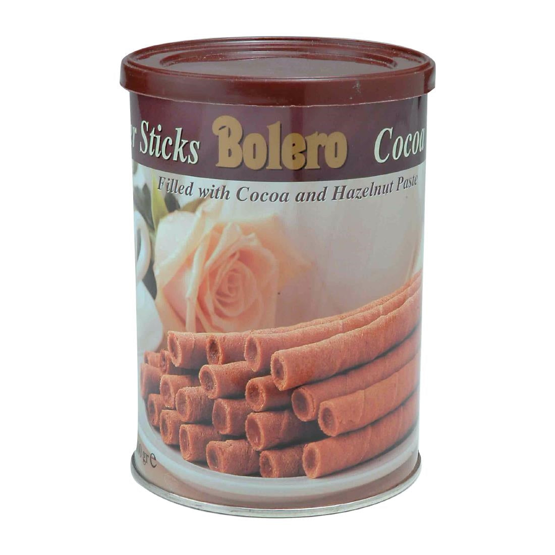 HT335 Bolero Cocoa/Hazelnut Wafer Sticks Tin 400g