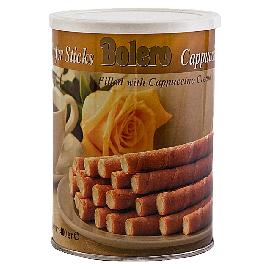 HT338 Bolero Cappuccino Wafer Sticks Tin 400g