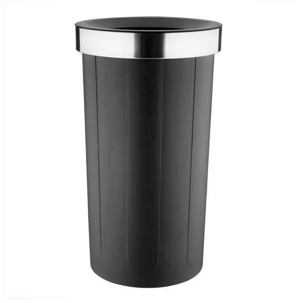 HT462 Bolero Bin with Open Top Lid Black 60Ltr 735(H)x435(Ø)mm